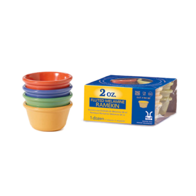 GET Enterprises SP-RM-400-MIX Diamond Mardi Gras™ Ramekin 4 Oz. 3-1/4" Dia. X 1-3/4"H