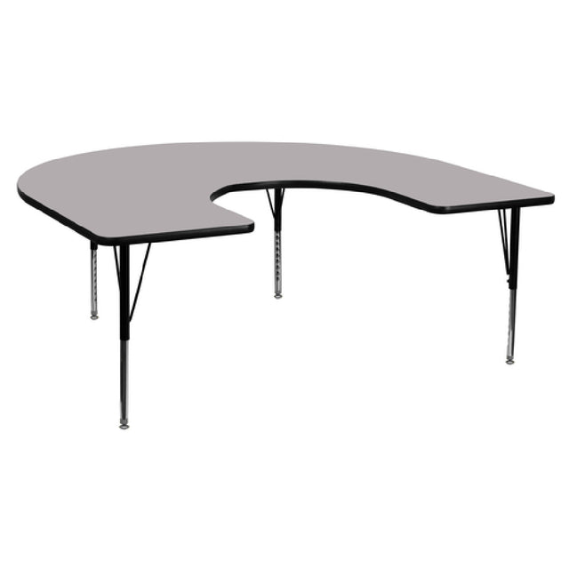 Flash Furniture XU-A6066-HRSE-GY-T-P-GG Activity Table 66"W X 60"D X 16-1/8" To 25-1/8" Adjustable Height