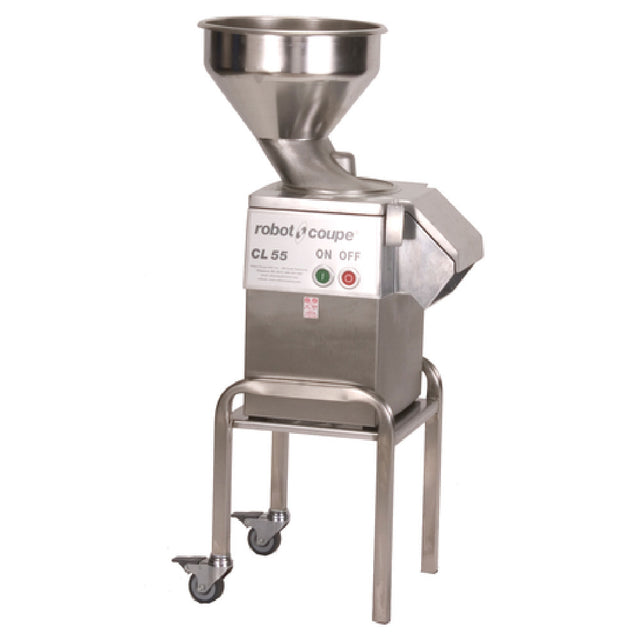 Robot Coupe CL55B Bulk E-Series Commercial Food Processor Includes: Vegetable Prep Attachment With Stainless Steel Bulk Feed Hopper & External Ejection (no Bowl)