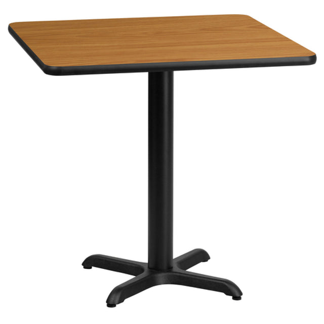 Flash Furniture XU-NATTB-2424-T2222-GG Table 24"W X 24"D X 31-1/8"H Dining Height