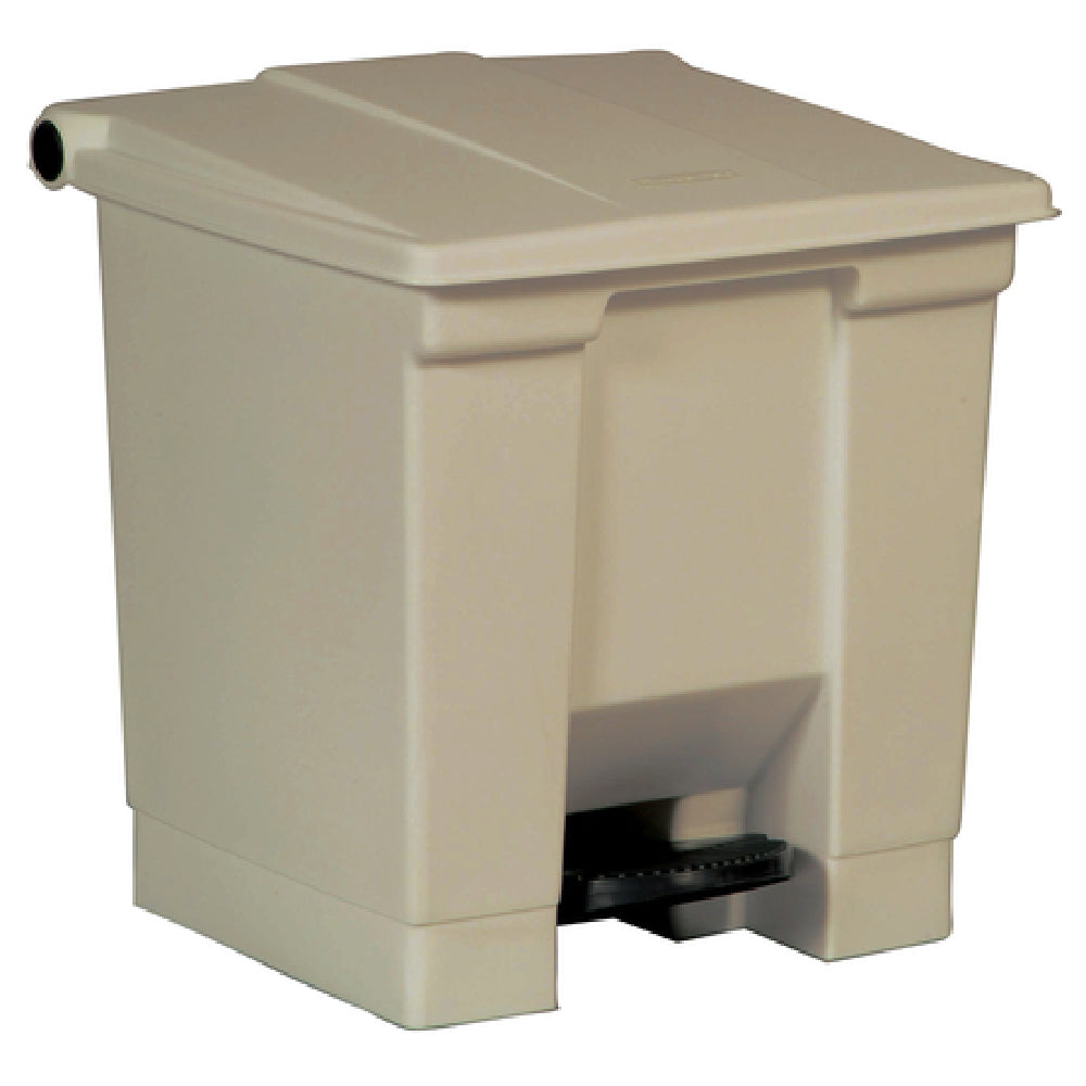 Rubbermaid FG614300BEIG - Step-On Container, 8 Gallon, 16-1/4" X 15-3/4"W X 17-1/8"H