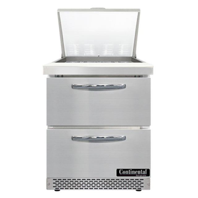 Continental Refrigerator SW27N12M-FB-D Mighty Top Sandwich Unit Front Breather