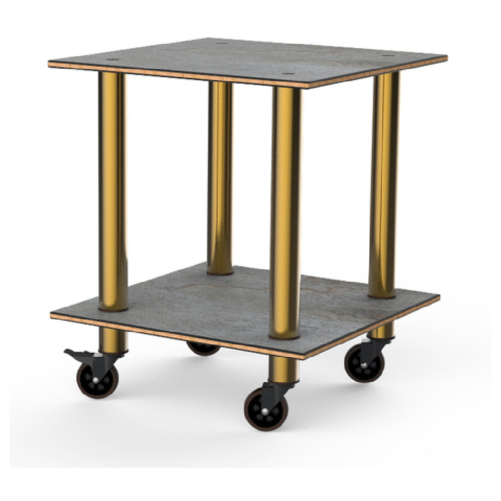 Steelite MGCMDX03GBXW Mogogo Buffet Solutions Modular Serving Table 2-tier 29-1/2" X 29-1/2" X 35"H