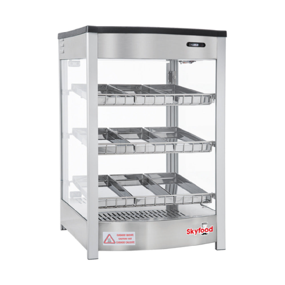 Skyfood Equipment FWD3S9P Steam Line Food Warmer Display Case Countertop 18-7/8"W