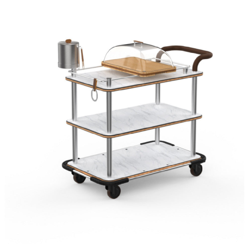 Steelite MGCRNX14CSXX Mogogo Buffet Solutions Roll'n Cheese Plate & Wine Cart 41-1/2" X 21" X 40-1/2"H