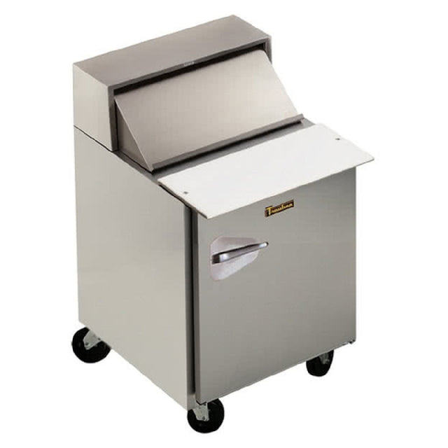 Traulsen UPT276-L Dealer's Choice Compact Prep Table Refrigerator With Roll-top Lid Which Serves As An Overshelf