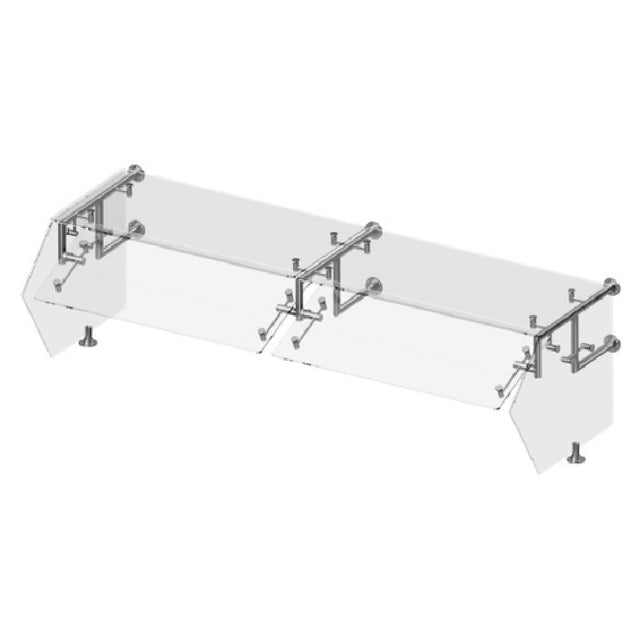 Premier Metal & Glass WM2R-A CHOICE™ Adjustable Self-Service Sneeze Guard Single Sided Guard With Top Shelf