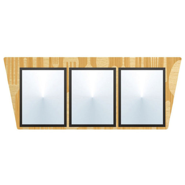 Hubert 19294 - Menu Board, 3-pocket, Wall-mount