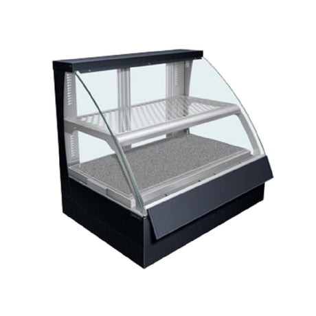 Hatco FSCD-2PD Flav-R-Savor® Heated Display Case Curved Glass Countertop Design