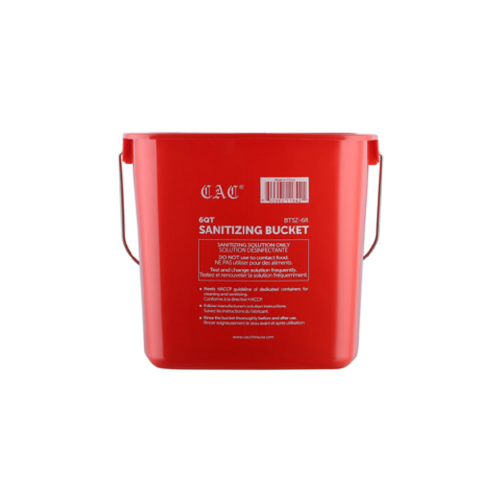 CAC China BTSZ-6R Bucket 6qt. For Sanitizing