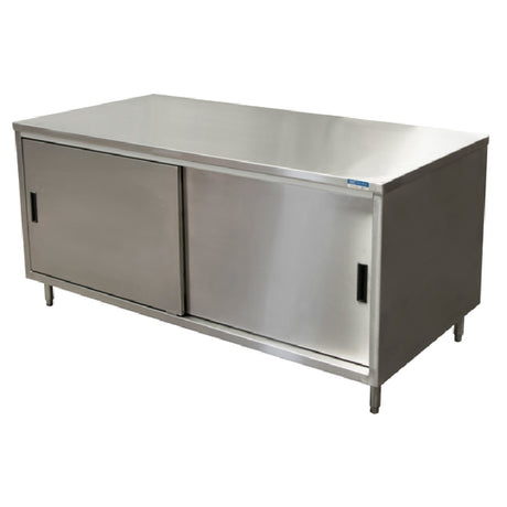 BK Resources CST-3672S Chef Table Cabinet Base With Sliding Doors 72"W X 36"D X 34-3/4"H Overall Size