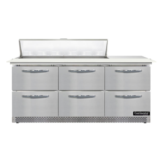 Continental Refrigerator D72N12C-FB-D Designer Line Sandwich Unit Front Breather