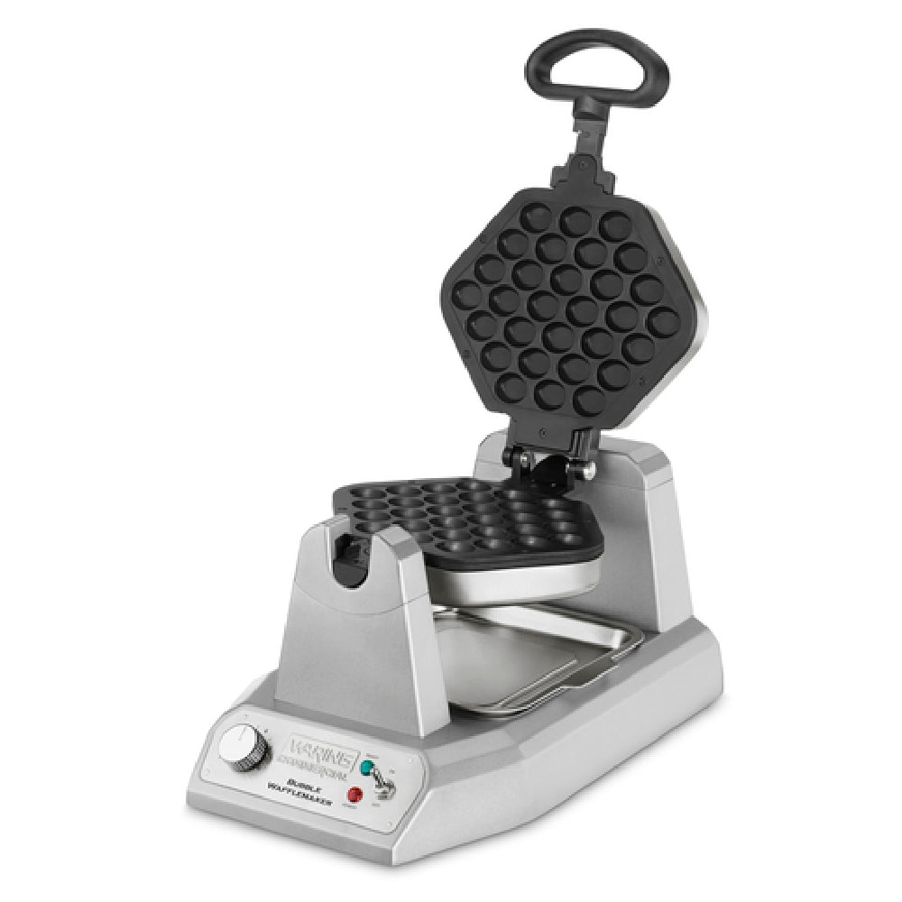 Waring WBW300X Bubble Waffle Maker Single Bakes Up To (25) Bubble Waffles Per Hour