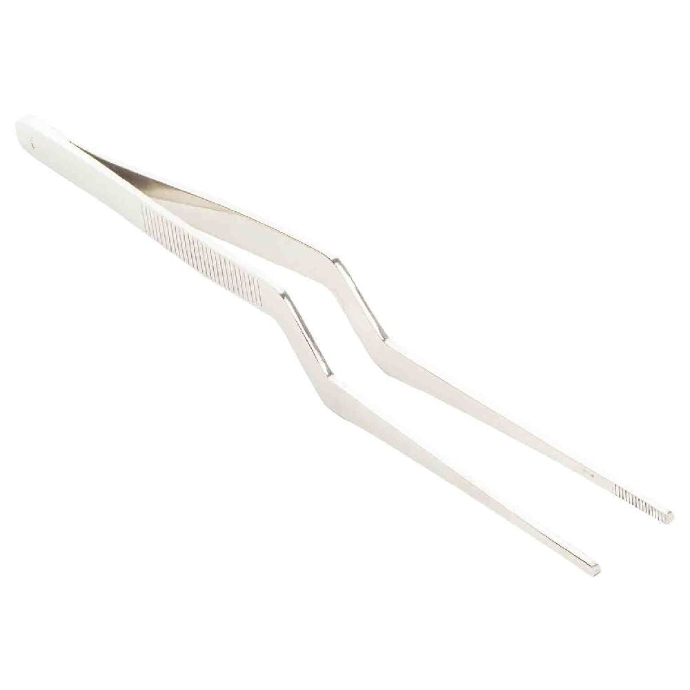 TableCraft Products 13004 - Plating Tongs, 1" X 1" X 8", 200-Series Stainless Steel