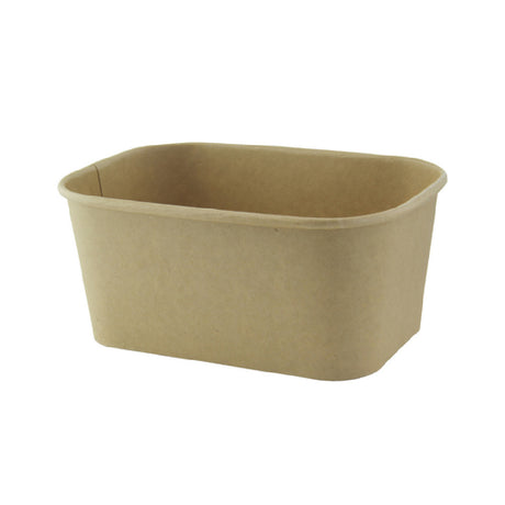 PacknWood 210PCREC1000 - Container, Rectangular Kraft Meal Box With Lamination, 32oz 6.8 X 4.8 X 3in