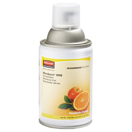 Rubbermaid FG402093 - TC Microburst® 9000 Aerosol Air Neutralizer Refill, Mandarin Orange (V.OC Compliant In All U.S. States, Canada & Mexico) (sold In Case Quantities Only)