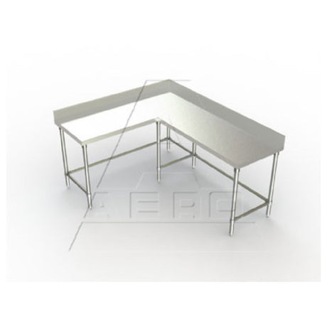 AERO Manufacturing 3TCBX-60120 Delux™ Corner Table 120"L X 60"W 24" Working Depth