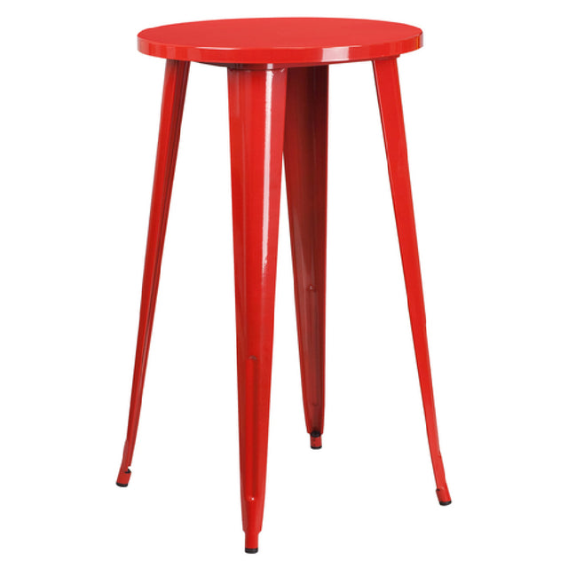 Flash Furniture CH-51080-40-RED-GG Table 24" Dia. X 41"H Bar Height