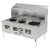 GSW USA ARE-3-13-13-20 Chinese Wok Range (2) 13" (1) 20" Hole/burner (right Side)