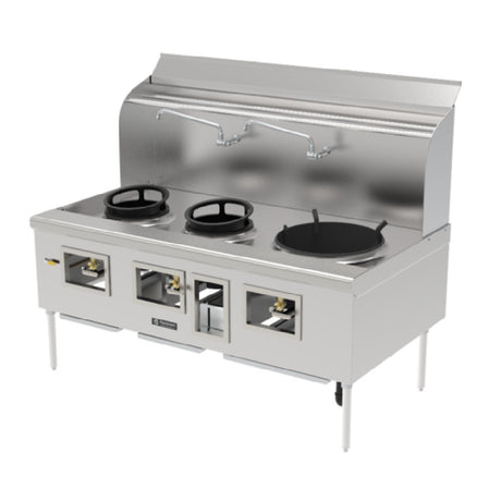 GSW USA ARE-3-20-13-13 Chinese Wok Range (1) 20" (left Side) (2) 13"