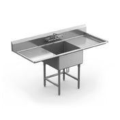Winholt WS1T18242D18-14DP-14GA - Sink, One Compartment, With Right & Left Hand 18" Drainboards