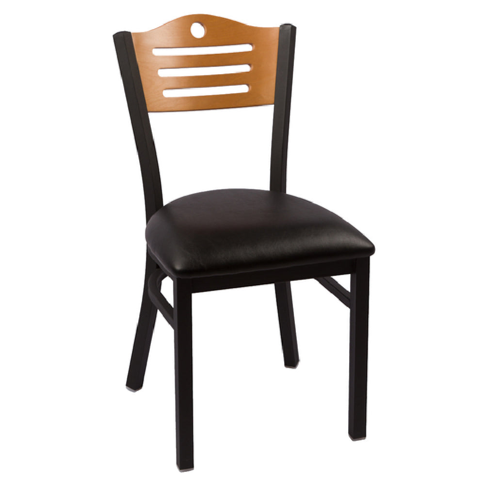 JMC Furniture EAGLE SERIES CC CHAIR VINYL Eagle Series Side Chair Indoor Use Wood Back With Three Slots And Circle Cutout