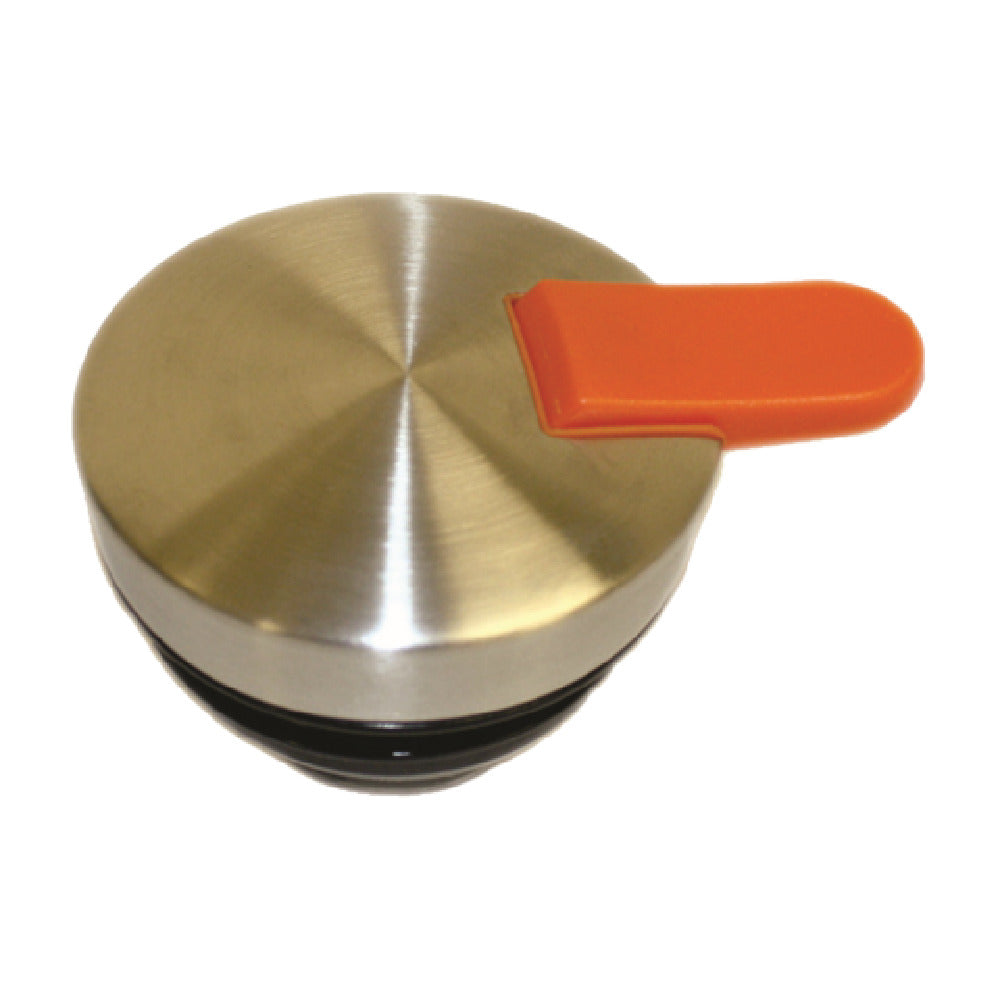 Service Ideas 837LOR Service Ideas Slim Server Replacement Push Botton Lid Brushed Stainless & Orange