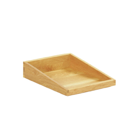 Cal Mil 23442-1012-21 Angled Tray Box 10"W X 12"D X 3"H Oak