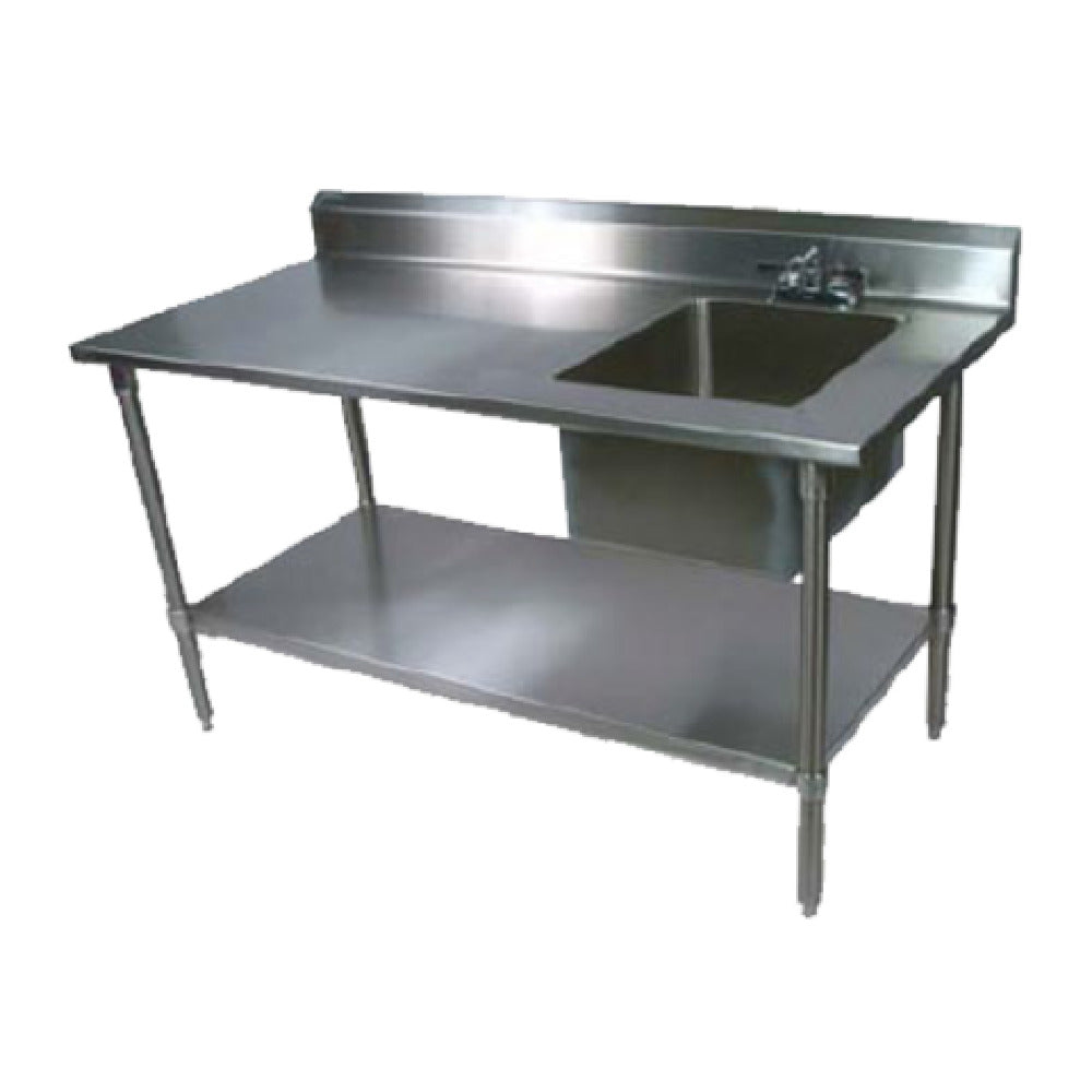 John Boos EPT6R5-3060GSK-R Work Table With Prep Sink 60"W X 30"D X 40-3/4"H Overall Size