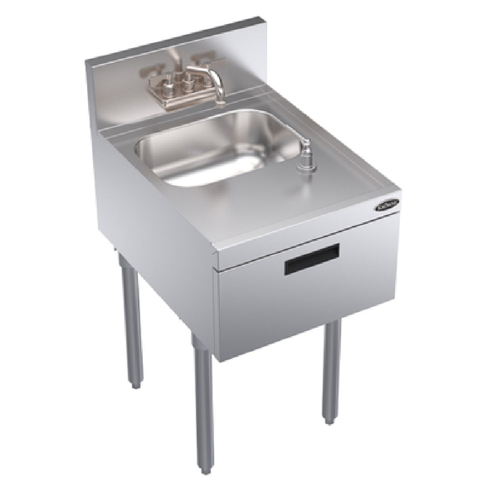 Krowne KR24-18ST Royal Series Underbar Hand Sink Unit Free Standing 18"W X 24"D X 36-1/2"H.O.A. (to Match Speedrail Depth)