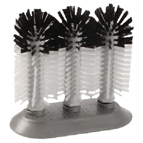 Franklin Machine Products 280-1167 Glass Washer 7-1/2" H X 7-3/4"W Black & White Nylon Bristles