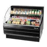 Turbo Air TOM-50LW(B)-N Horizontal Open Display Merchandiser Low-profile 9.8 Cu. Ft. Capacity