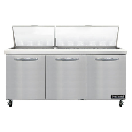 Continental Refrigerator SW72N30M Mighty Top Sandwich Unit 72"W 20.6 Cu Ft Capacity
