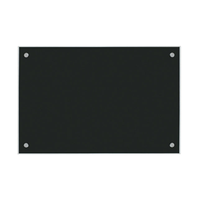 Aarco 6BKGB2436NT Glass Markerboard 24" X 36" Includes Classic Satin Finish Mounting Stand-offs