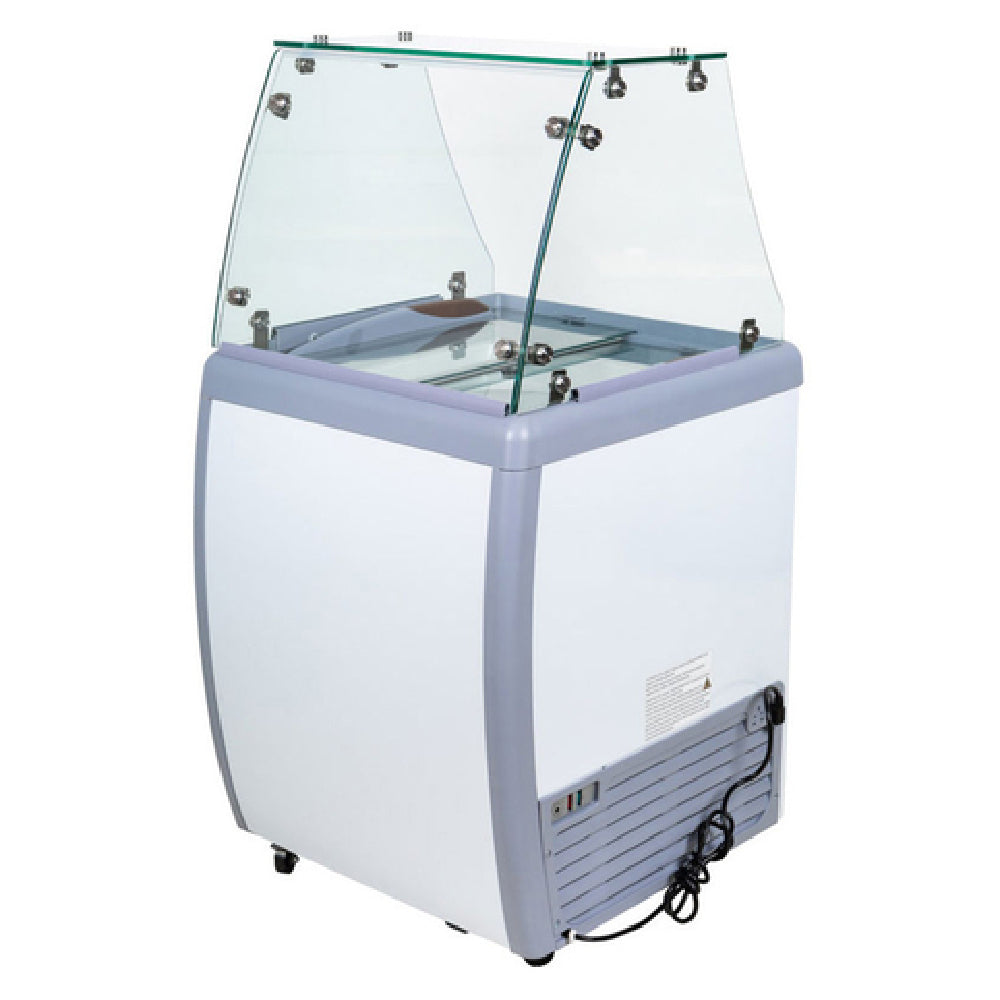 Omcan 44590 (FR-CN-0160-S) Ice Cream Dipping/Display Case 26"W 120 Liter Capacity