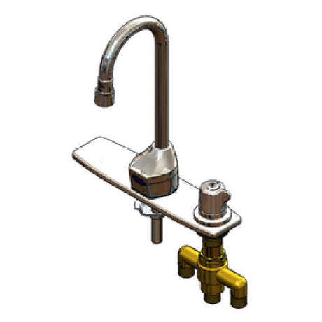 T&S Brass EC-3100-SMT8 ChekPoint™ Electronic Faucet Deck Mount 4-1/16" Rigid Gooseneck