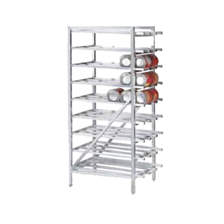 Advance Tabco CR10-162 Can Rack Stationary Design With Bullet Feet With Sloped Glides For Automatic Can Retrieval