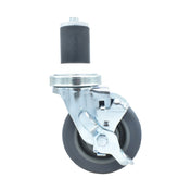 BK Resources 4SBR-3RA-GR-TLB - Swivel Caster, 1-1/2" Expanding Stem, 4" Gray Rubber Wheel