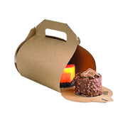 PacknWood 210HCK181 - Kraft High Cake Box With Handle, 7.09"L X 6.3"W X 2.76"H, (per Case = 50 Each)