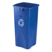 Rubbermaid FG356973BLUE - Untouchable® Recycling Container, 23 Gallon, Square