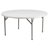 Flash Furniture DAD-YCZ-1-GW-GG Folding Table 60-3/4" Dia. X 29-1/4"H Seats Up To 8 Adults