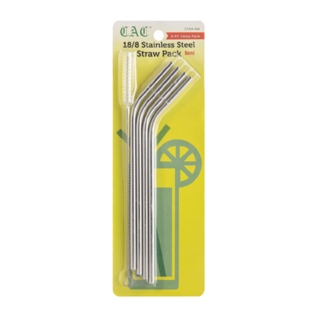 CAC China STRA-8B Reusable Straw 1/4" Dia. X 8-1/2"L Bend