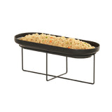 Cal Mil 23864-7-13 Madison Platter Riser 20.5"W X 8.25"D X 7"H Black Powder-coated Wire