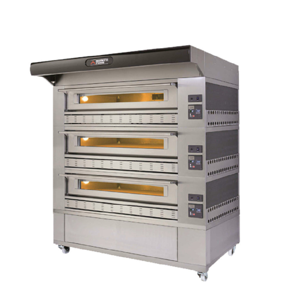 AMPTO P150G A3 Moretti Forni Pizza Oven Triple Deck Natural Gas