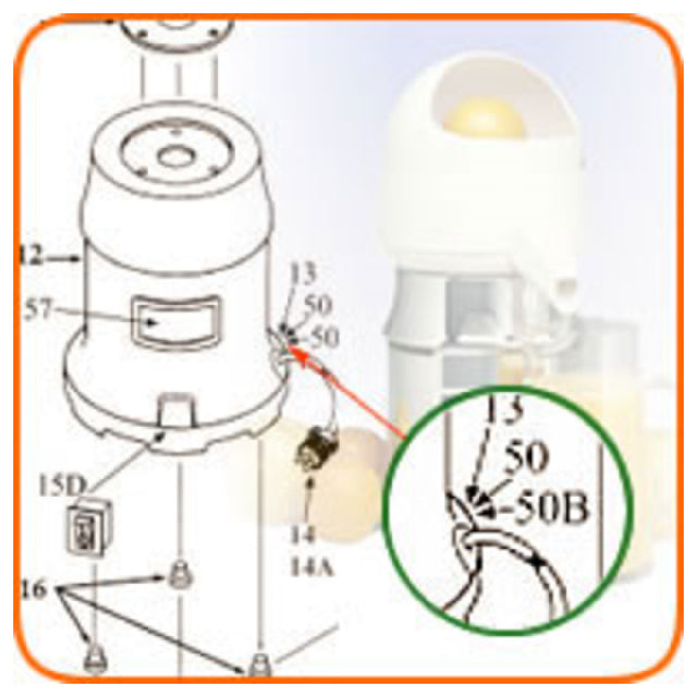 Sunkist 50B Electric Cord Strain Relief (for Model J-1 J-4 J-5)