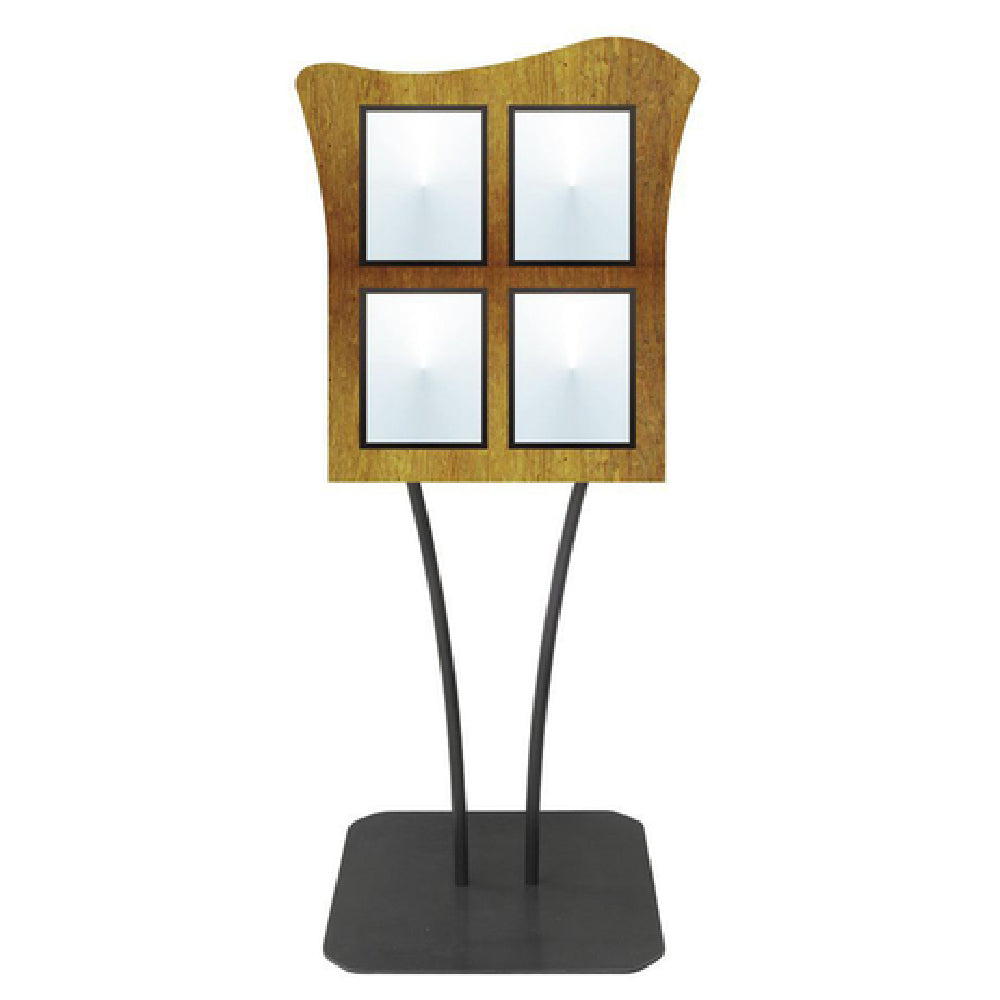 Hubert 10173 - Menu Board, 4-pocket, Floor Stand