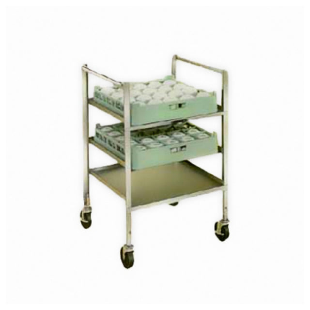 Lakeside 197 Glass & Cup Rack Transport Cart (1) Solid Shelf (2) Sets Of Angle Glides