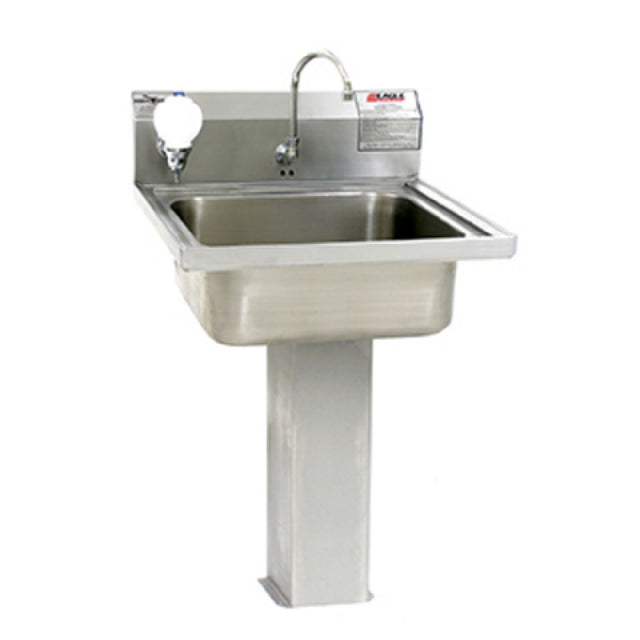 Eagle P1916FE Lavatory Hand Sink Pedestal Mount 15-3/4"W X 19-3/4" Front-to-back X 8-7/8"D