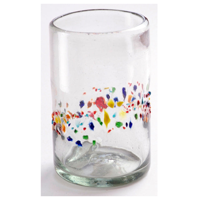 Orion Trading & Design G03-TF Tutti Frutti Tumbler Glass 16 Oz. 3-1/8" Dia. X 5-1/4"H