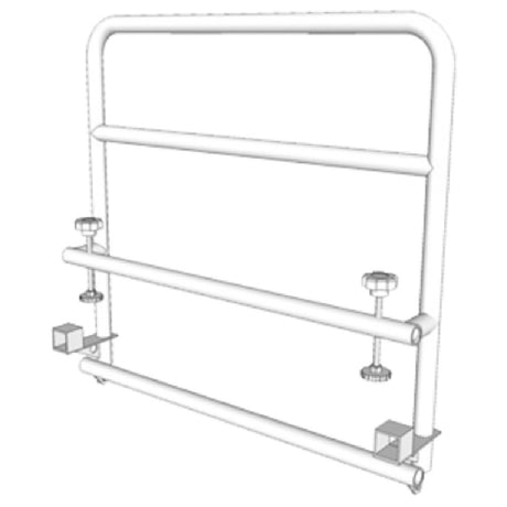 Forbes Industries 4170-3 Guard Rail 3'L X 28"H Round Steel Tube